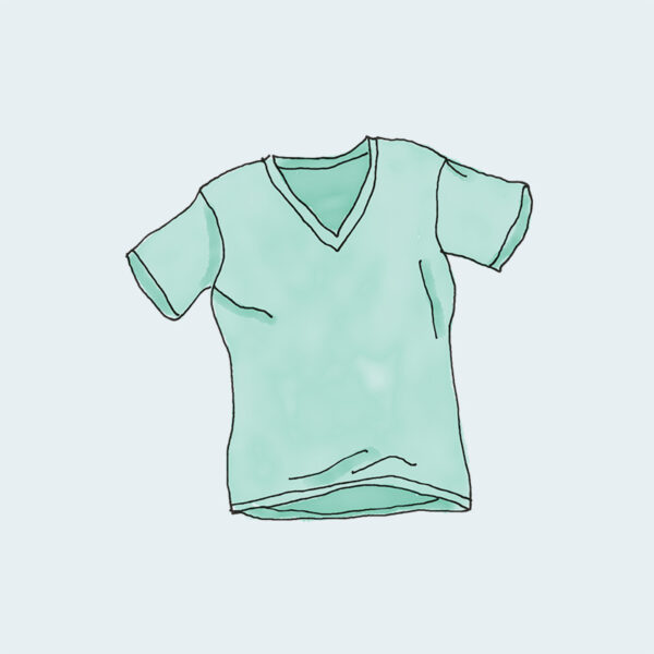 ⁦V-Neck T-Shirt⁩ – תמונה ⁦2⁩